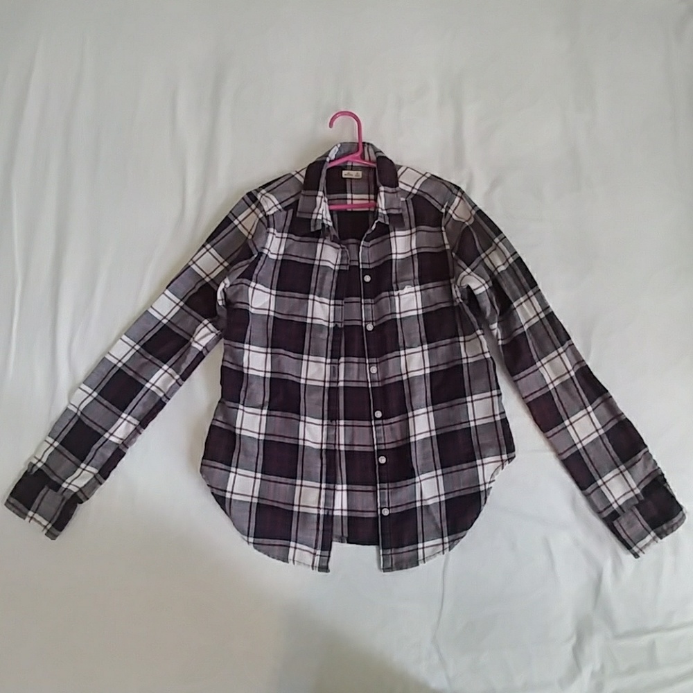 Hollister flannel shirt size XS